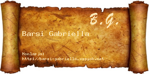 Barsi Gabriella névjegykártya